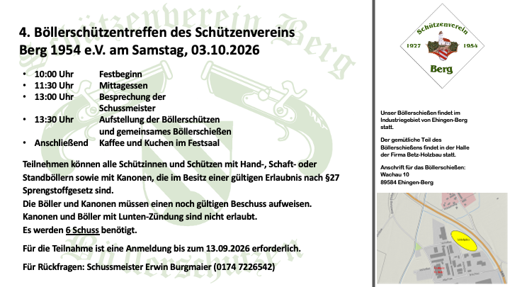 Flyer 4. Berger Böllertreffen